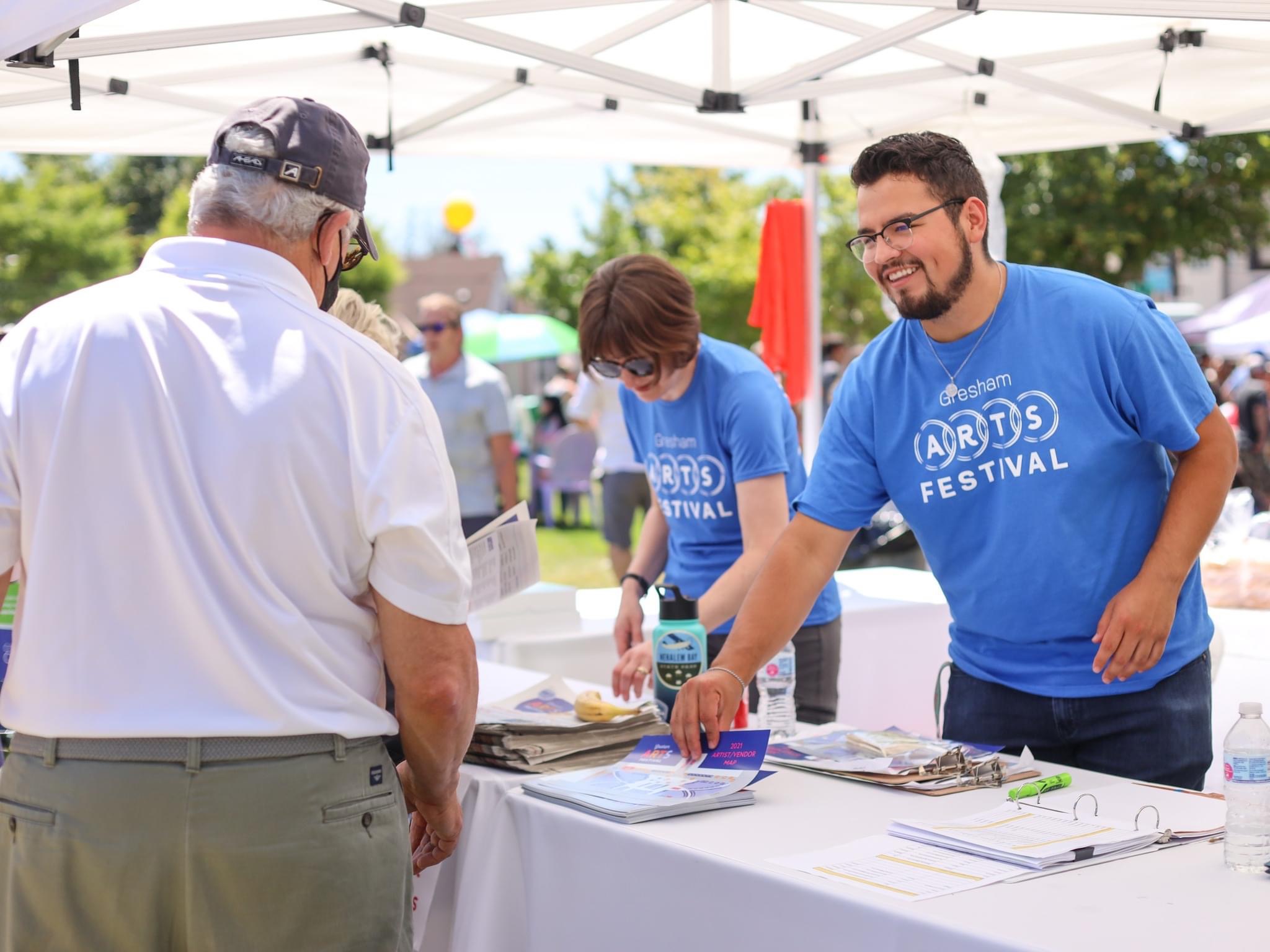 teo at a community event